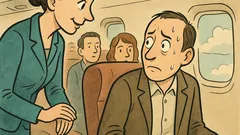 Banc: Însoțitoarea de bord întreabă un pasager