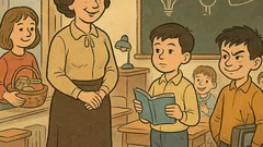 Banc: Învățătoarea: Cum economisiți curentul?