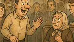 Banc: intră Bulă în trenul aglomerat…