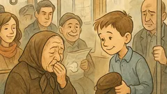 Banc: Într-un tramvai aglomerat, bătrânica tușește