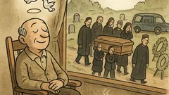 Banc: Anunț mortuar: după o viață grea...