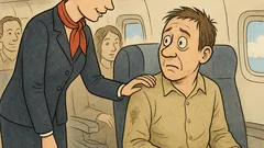 Banc: Însoțitoarea întreabă: Ați mai zburat vreodată?