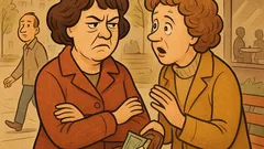 Banc: Se întâlnesc două prietene...